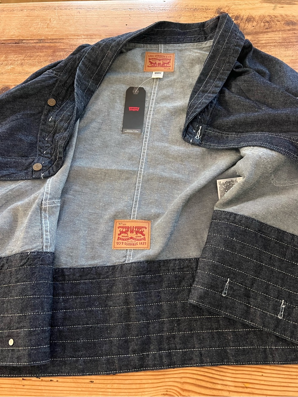 NWT! Levi's x Gary Graham Upside-Downable Trucker Denim Jacket Unisex Sz L/XL